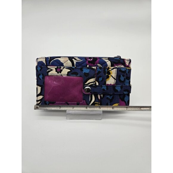 Vera Bradley African Violet Ultimate Card Case Snap Wallet Wristlet - Picture 3 of 7